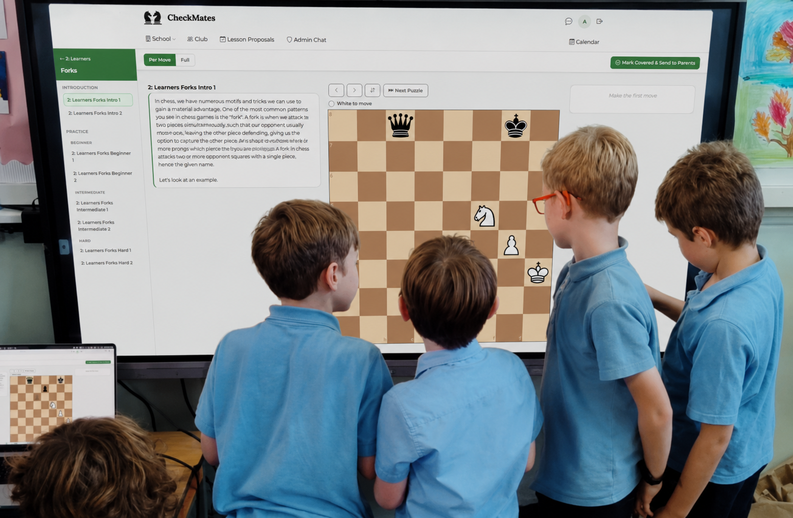 Children playing chess